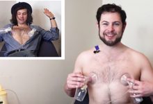 體驗哺乳痛，3個男人試用吸乳器才20分就凍未條！