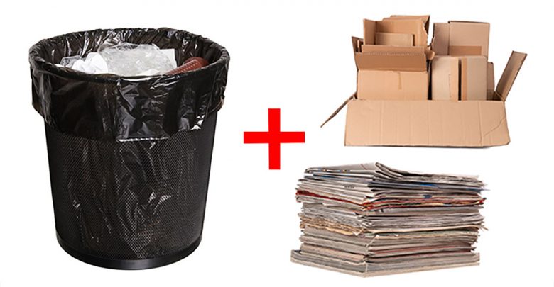 舊報紙、紙箱回收再利用，不怕垃圾桶濕臭黏！